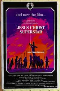 b446 JESUS CHRIST SUPERSTAR one-sheet movie poster '73 Webber, musical!