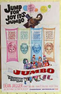 b455 JUMBO one-sheet movie poster '62 Doris Day, Jimmy Durante, circus!