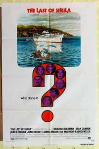 b475 LAST OF SHEILA one-sheet movie poster '73 Dyan Cannon, Tanenbaum art!