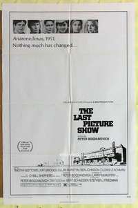 b476 LAST PICTURE SHOW one-sheet movie poster '71 Bogdonovich, Bridges