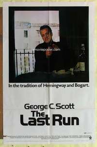 b477 LAST RUN one-sheet movie poster '71 George C. Scott smoking with gun!