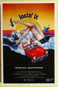 b518 LOSIN' IT one-sheet movie poster '83 early young Tom Cruise, sexy art!
