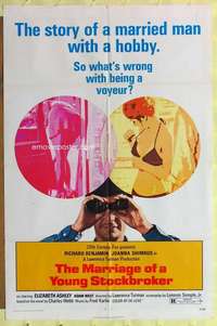 b550 MARRIAGE OF A YOUNG STOCKBROKER one-sheet movie poster '71 voyeurism!