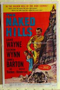 b599 NAKED HILLS one-sheet movie poster '56 David Wayne, Keenan Wynn