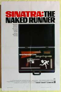 b602 NAKED RUNNER one-sheet movie poster '67 Frank Sinatra, cool image!