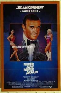 b610 NEVER SAY NEVER AGAIN 1sh movie poster '83 Sean Connery, Bond