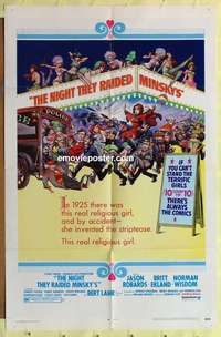 b619 NIGHT THEY RAIDED MINSKY'S one-sheet movie poster '68 Frazetta art!