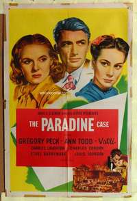 b648 PARADINE CASE one-sheet movie poster R56 Alfred Hitchcock, Peck, Todd