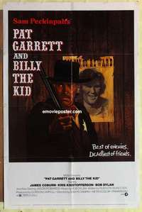 b654 PAT GARRETT & BILLY THE KID one-sheet movie poster '73 Bob Dylan