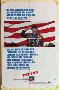 b655 PATTON one-sheet movie poster '70 George C. Scott classic!