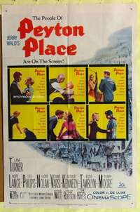 b662 PEYTON PLACE one-sheet movie poster '58 Lana Turner, Lange