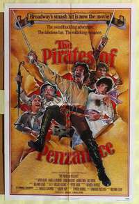 b667 PIRATES OF PENZANCE one-sheet movie poster '83 Kevin Kline, Drew art!