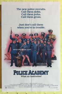 b674 POLICE ACADEMY one-sheet movie poster '84 Drew Struzan artwork!