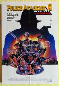 b679 POLICE ACADEMY 6 one-sheet movie poster '89 Bubba Smith, Winslow