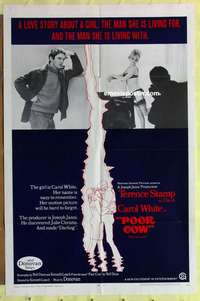 b684 POOR COW one-sheet movie poster '68 Terence Stamp, Carol White