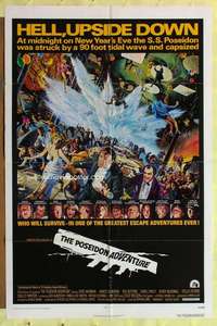 b687 POSEIDON ADVENTURE 1sh movie poster '72 Gene Hackman, Borgnine
