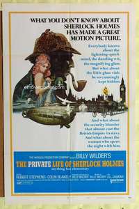 b693 PRIVATE LIFE OF SHERLOCK HOLMES one-sheet movie poster '71 Wilder