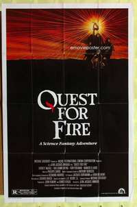 b700 QUEST FOR FIRE one-sheet movie poster '82 Rae Dawn Chong, cave men!
