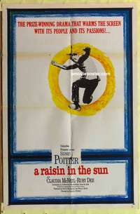 b705 RAISIN IN THE SUN one-sheet movie poster '61 Lorraine Hansberry