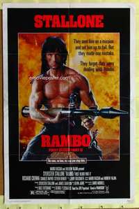 b707 RAMBO FIRST BLOOD 2 one-sheet movie poster '85 Sylvester Stallone