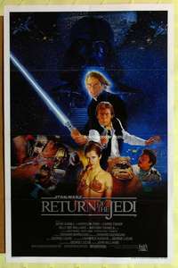 b714 RETURN OF THE JEDI int'l style B one-sheet movie poster '83 Lucas