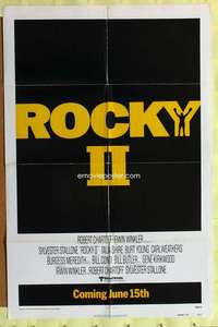 b723 ROCKY 2 advance one-sheet movie poster '79 Sylvester Stallone, Weathers