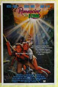 b726 ROMANCING THE STONE one-sheet movie poster '84 Robert Zemeckis