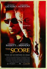 b731 SCORE DS advance one-sheet movie poster '01 De Niro, Edward Norton