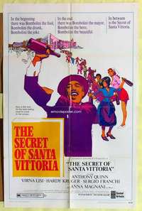 b738 SECRET OF SANTA VITTORIA one-sheet movie poster '69 Bob Peak artwork!