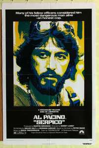 b746 SERPICO one-sheet movie poster '74 Al Pacino crime classic!