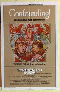 b749 SEVEN-PER-CENT SOLUTION one-sheet movie poster '76 Sherlock Holmes