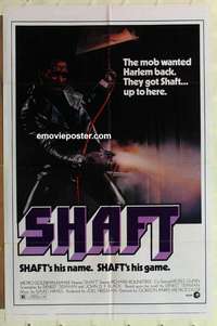 b754 SHAFT one-sheet movie poster '71 Richard Roundtree classic!
