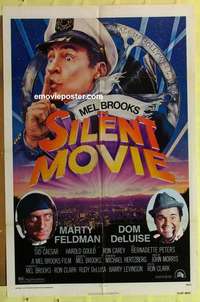 b769 SILENT MOVIE one-sheet movie poster '76 Mel Brooks, Marty Feldman
