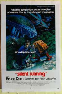 b770 SILENT RUNNING one-sheet movie poster '72 Bruce Dern, Akimoto art!
