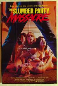 b783 SLUMBER PARTY MASSACRE one-sheet movie poster '82 great horror image!