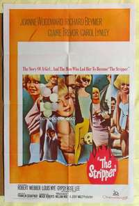 b825 STRIPPER one-sheet movie poster '63 sexy Joanne Woodward!