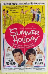b829 SUMMER HOLIDAY one-sheet movie poster '63 Richard, Laurie Peters