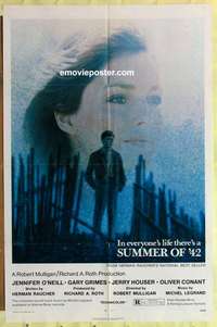 b830 SUMMER OF '42 one-sheet movie poster '71 Jennifer O'Neill, Grimes