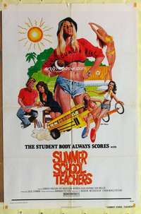 b832 SUMMER SCHOOL TEACHERS one-sheet movie poster '74 football sex!