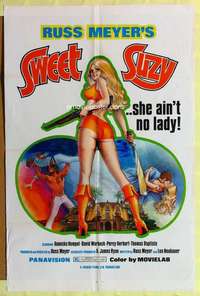 b857 SWEET SUZY one-sheet movie poster '73 Russ Meyer, Anouska Hempel