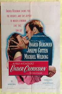 b910 UNDER CAPRICORN one-sheet movie poster '49 Ingrid Bergman, Hitchcock