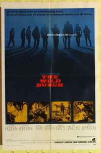 b965 WILD BUNCH one-sheet movie poster '69 Sam Peckinpah classic!