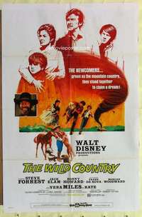b966 WILD COUNTRY one-sheet movie poster '71 Walt Disney pioneers!