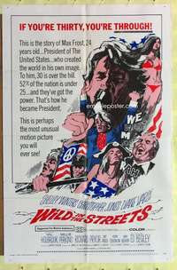b967 WILD IN THE STREETS one-sheet movie poster '68 Christopher Jones