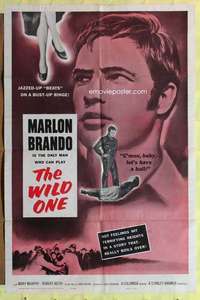 b968 WILD ONE one-sheet movie poster R60 Marlon Brando, Lee Marvin