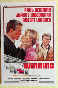 b978 WINNING one-sheet movie poster '69 Paul Newman, Indy car racing!