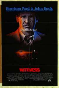 b979 WITNESS one-sheet movie poster '85 Harrison Ford, Peter Weir, McGillis
