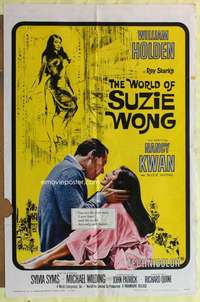 b984 WORLD OF SUZIE WONG one-sheet movie poster '60 William Holden, Kwan