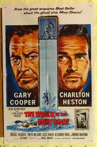 b986 WRECK OF THE MARY DEARE one-sheet movie poster '59 Cooper, Heston