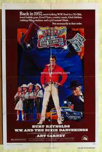 b988 WW & THE DIXIE DANCEKINGS one-sheet movie poster '75 Burt Reynolds